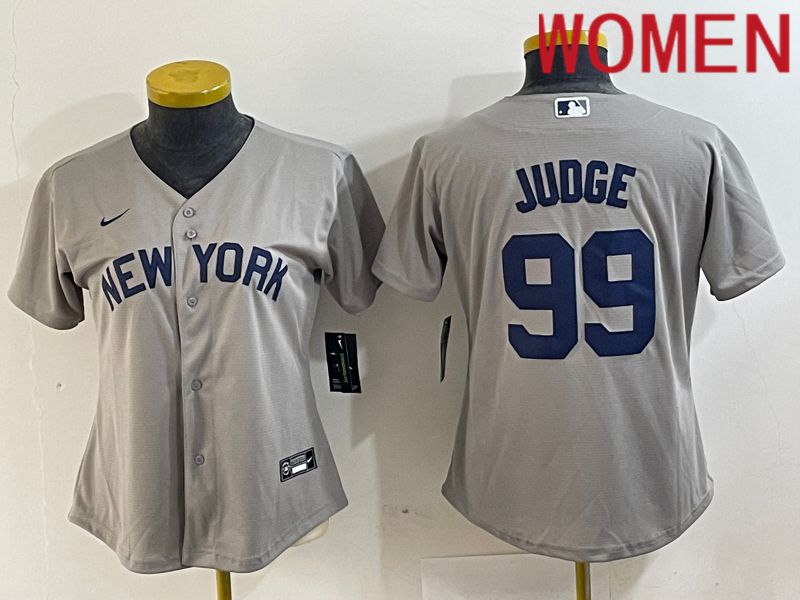 Women New York Yankees 99 Judge Grey Nike Game 2024 MLB Jersey style 7